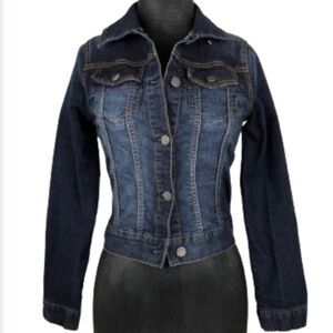 Anthropologie Jacket Size Small Ett Tua Dark Wash Jean Fits More Like XS